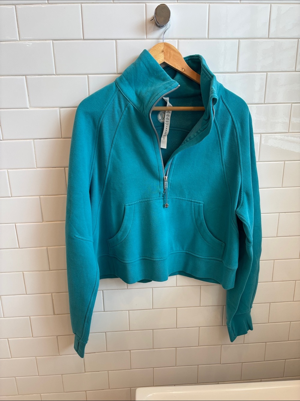 Lululemon Teal Quarter-Zip Pullover Sweatshirt -